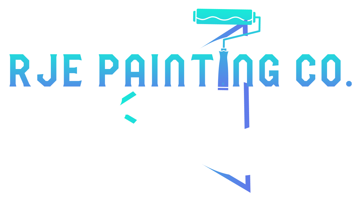 RJE Painting Co. Official Logo Inverse